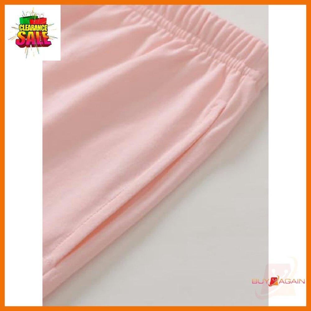 Petite Cotton Pajama Set Soft Piping Trim Sleepwear - Picture 7 of 7